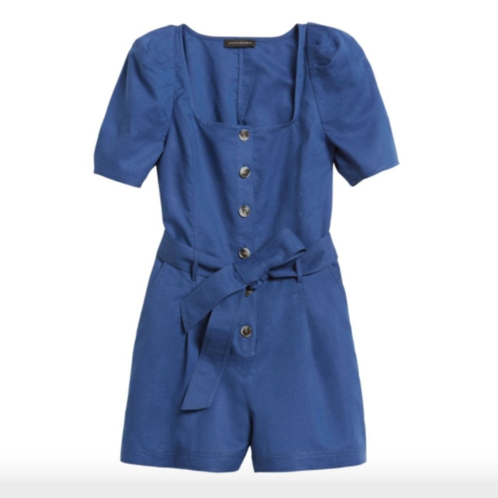 🍌BR Puff Sleeve Romper